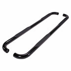 Black 3in Round Bent w/2 Pads Step Nerf Bar for 2015-19 Colorado/Canyon Ext Cab