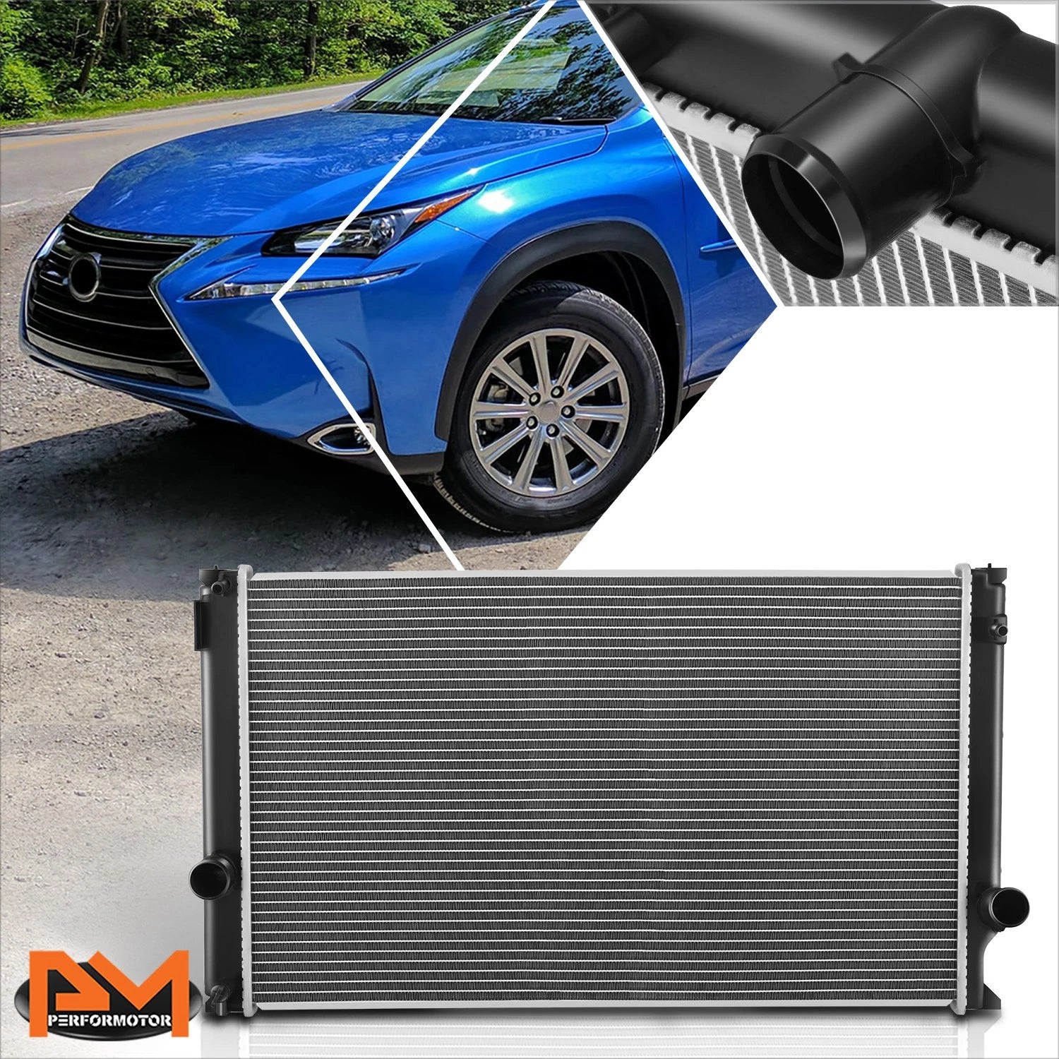 Aluminum Cooling Radiator DPI-13514 for Lexus NX200T NX300 (2015–2021)