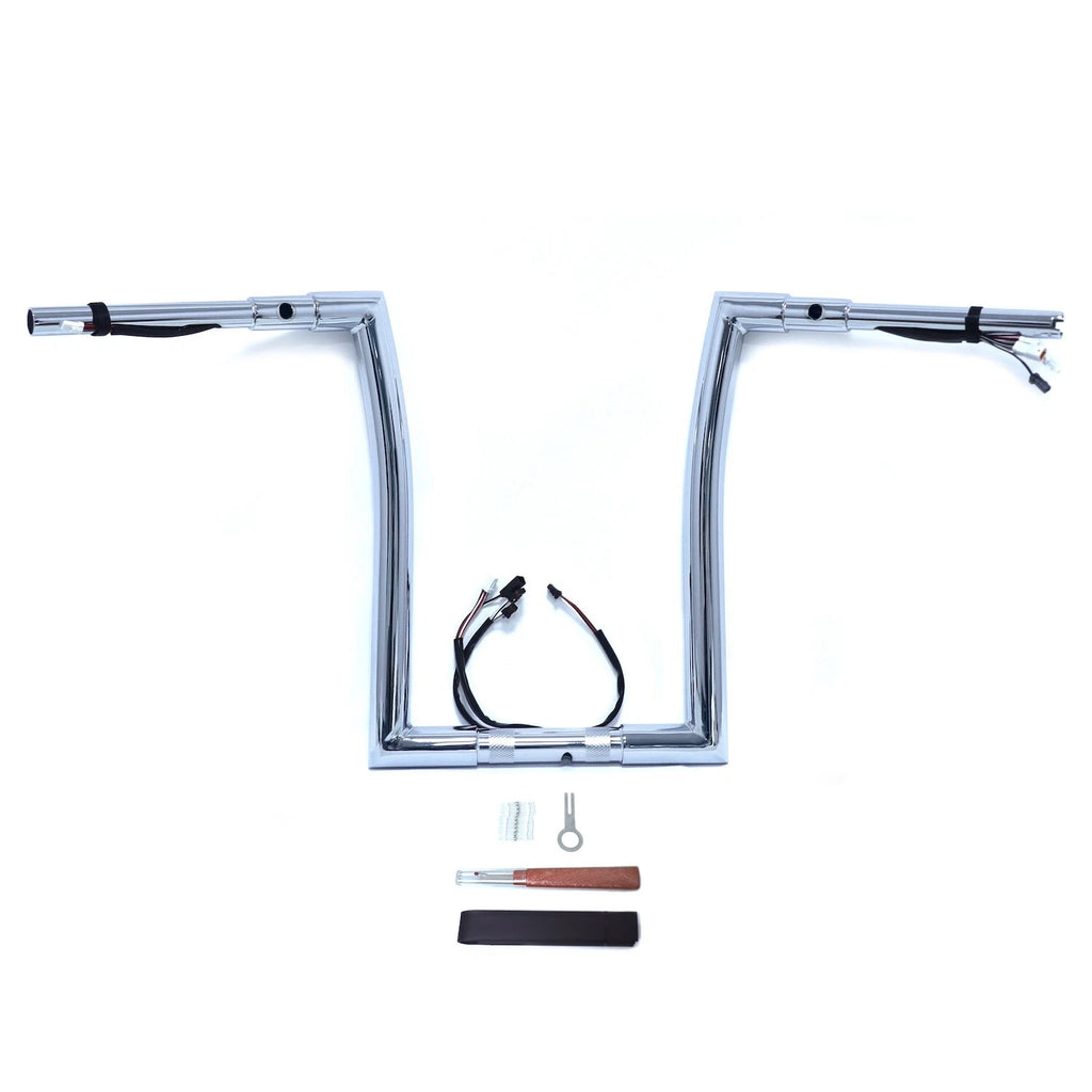 Chrome 12" Rise Prewired Handlebar for Harley Road Glide (2016–2023)
