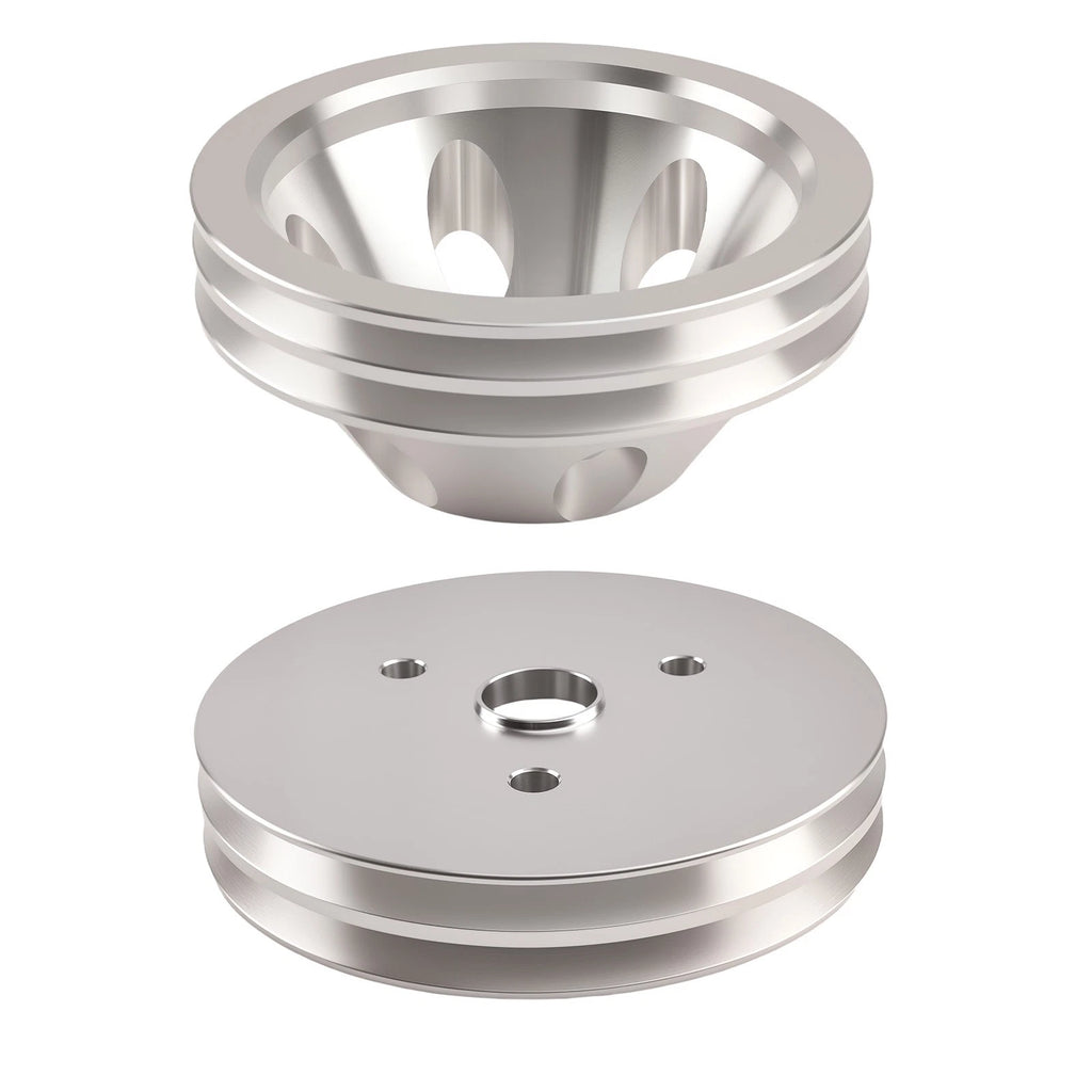Double V-Belt Drive Pulley for Chevrolet 283-350 (Short Water Pump System)