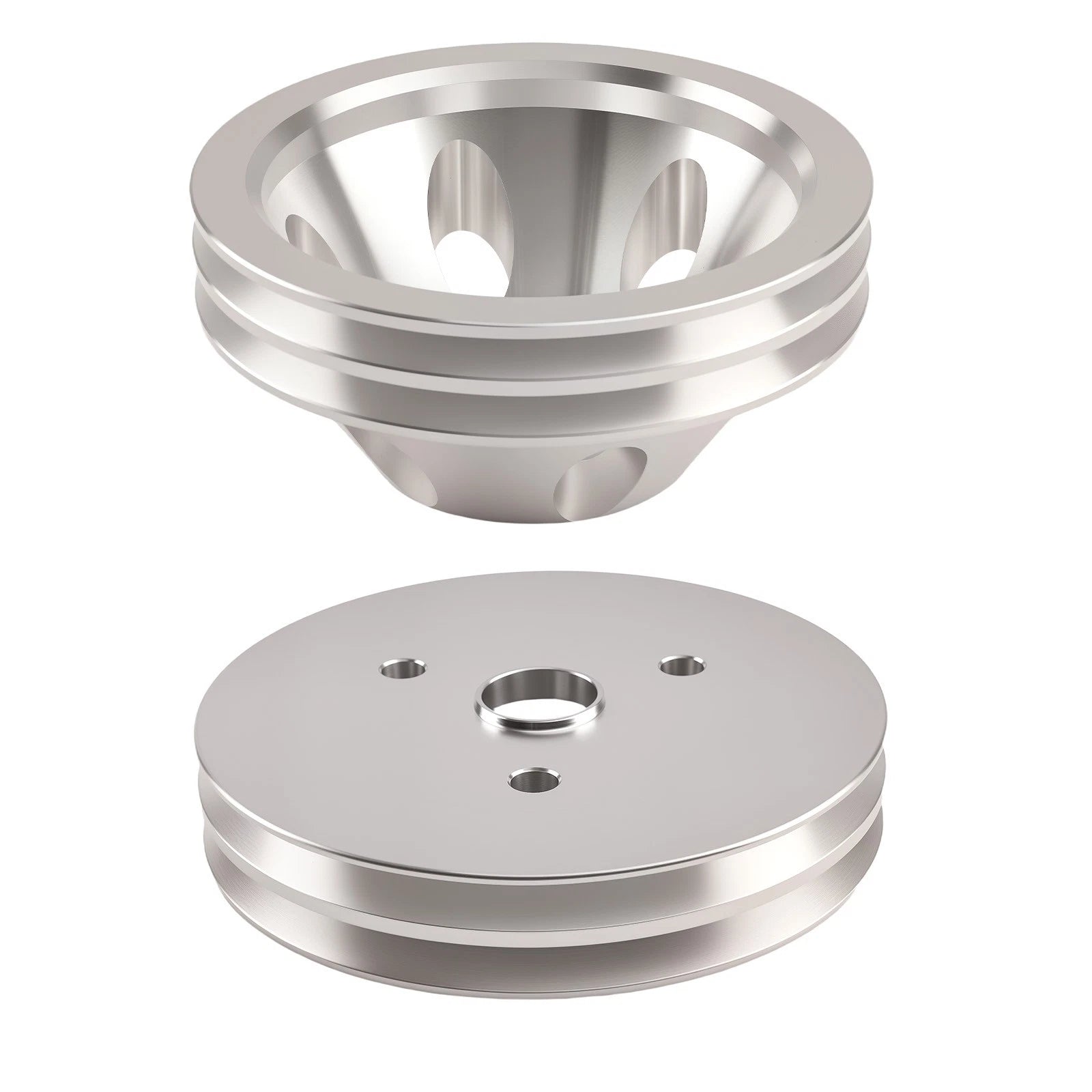 Double V-Belt Drive Pulley for Chevrolet 283-350 (Short Water Pump System)