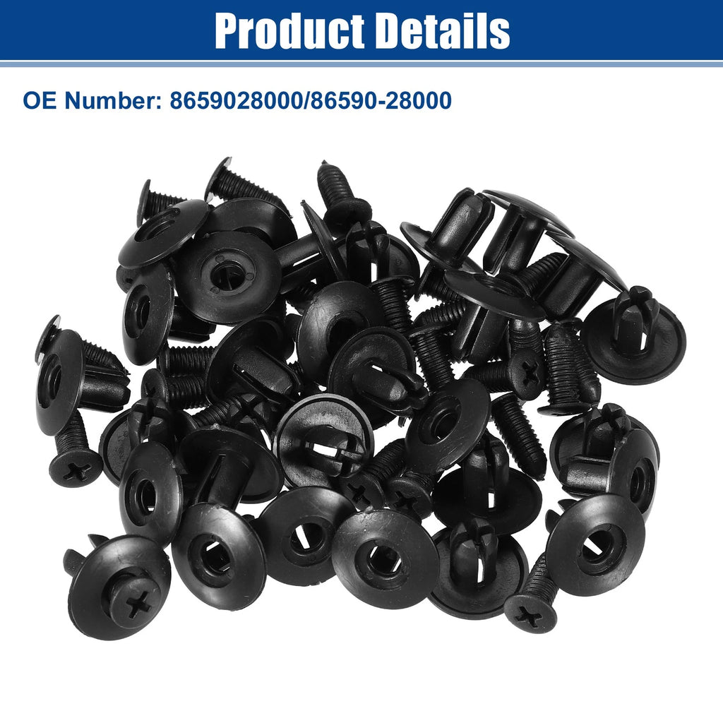 30pcs Bumper Cover Retainer Clip Fasteners for Hyundai Sonata (2011–2019) No.8659028000