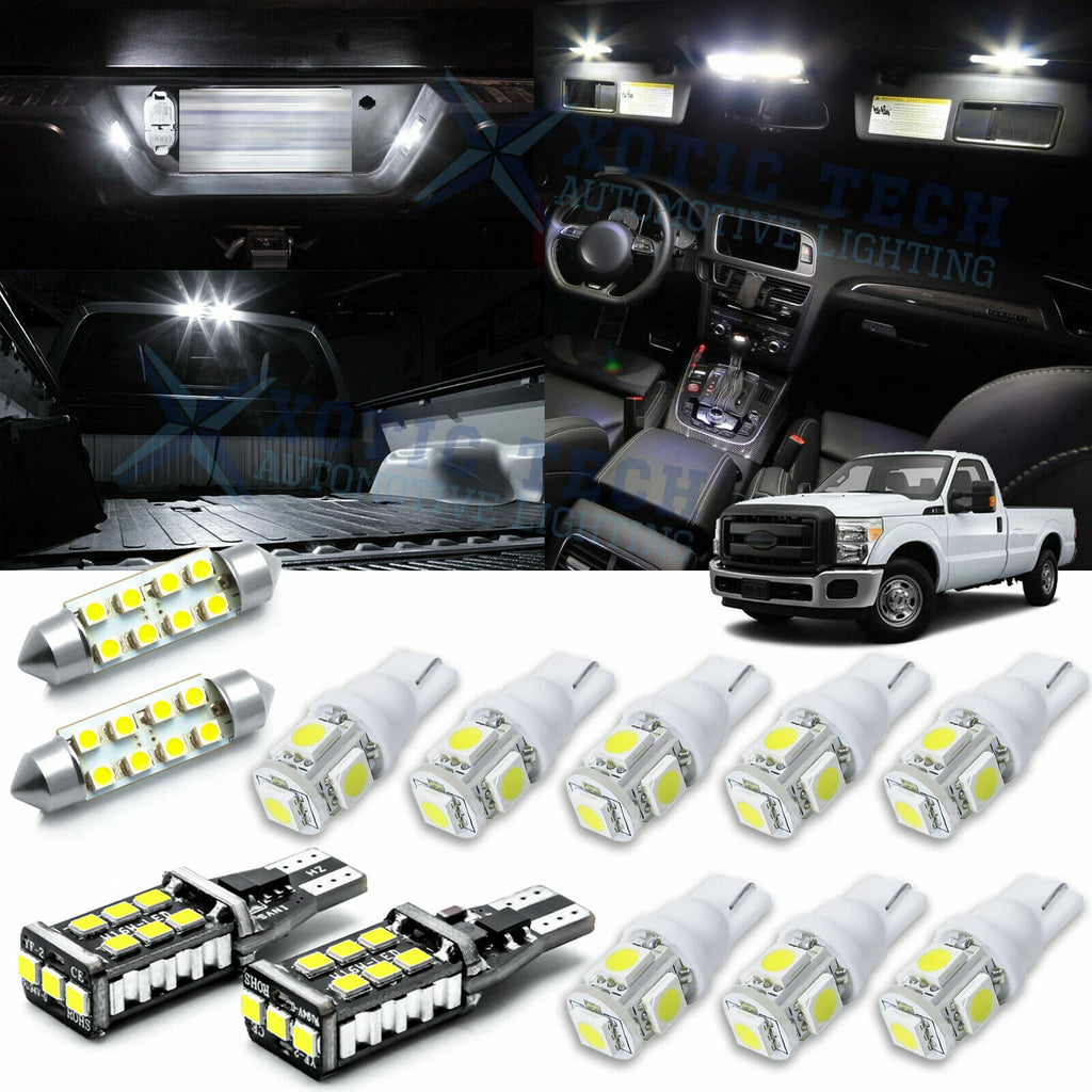 White LED Interior Package Kit for Ford F250 F350 Super Duty (1999–2016)