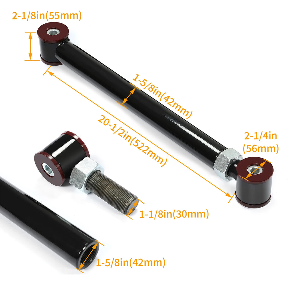 Set of 2 Adjustable Front Upper Lower Control Arms for Dodge Ram (1994–2009) 0-6"