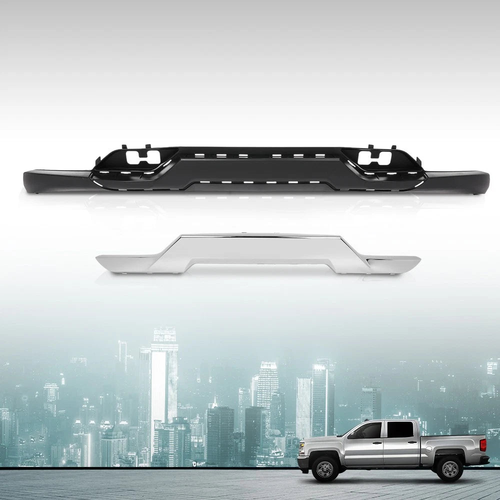 Front Bumper Valance with Chrome Skid Plate for Silverado 1500 (2016–2019)