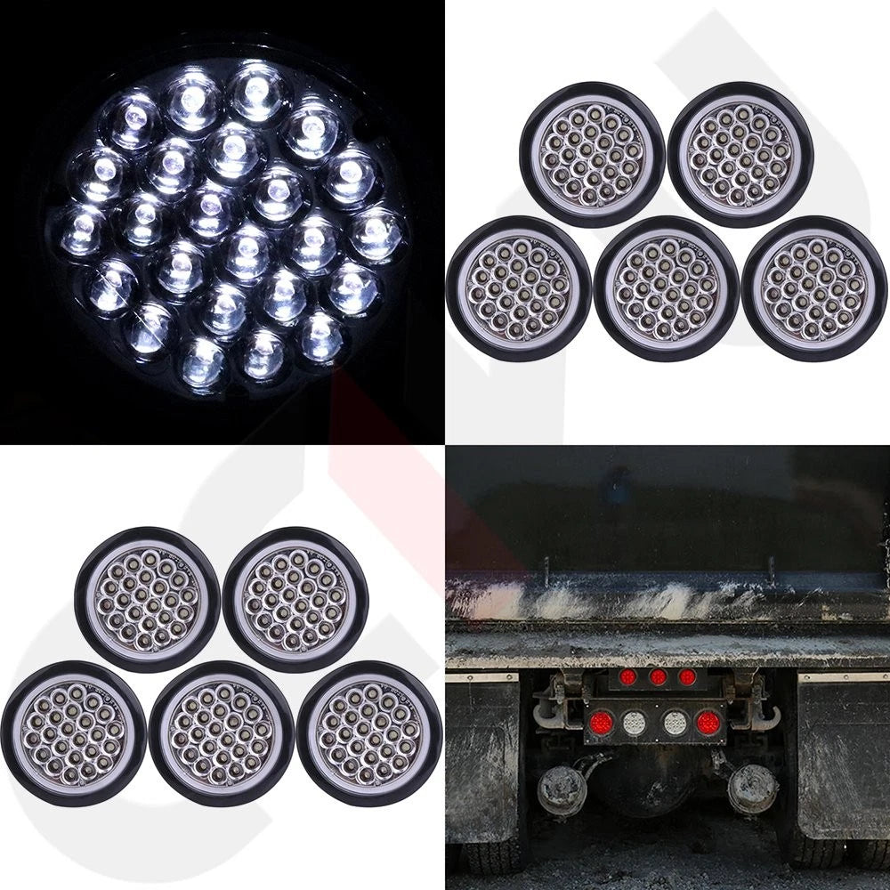 10X 4'' Round LED Tail Light for Truck Trailer (24V)