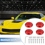 Set of 4 Jack Pads for Chevrolet Corvette C5 (1997–2004) & Porsche Frame Rail Red