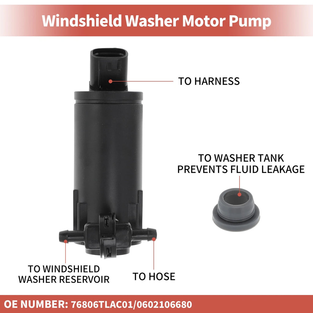 Windshield Washer Pump for Honda CR-V (2017–2022) No.76806TLAC01