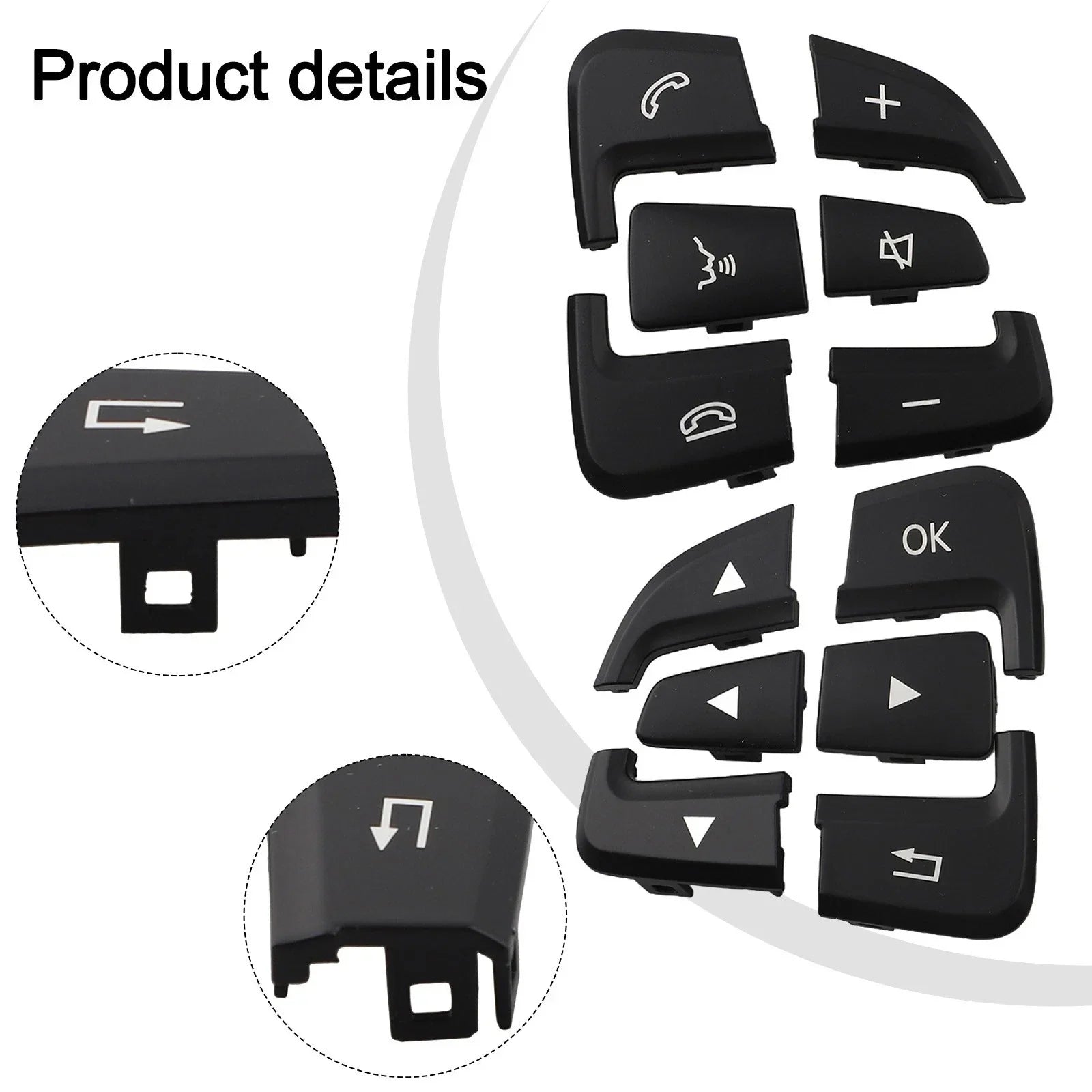 Steering Wheel Button Cover Set for Mercedes-Benz Cars