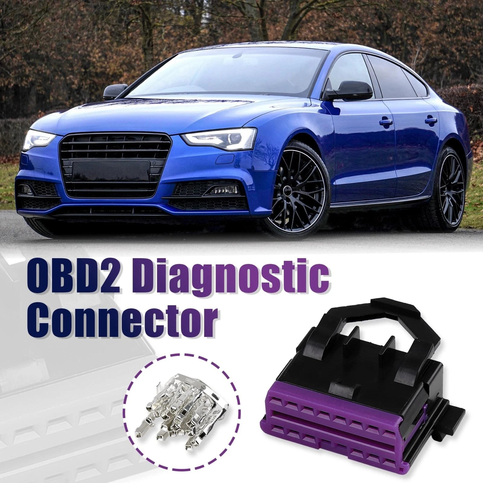 OBD2 Diagnostic Connector Female Socket 16 Terminal for VW Audi Skoda 