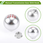 6 Speed Gear Shift Knob for Honda Accord (1990–1997) Aluminum Alloy Silver Tone