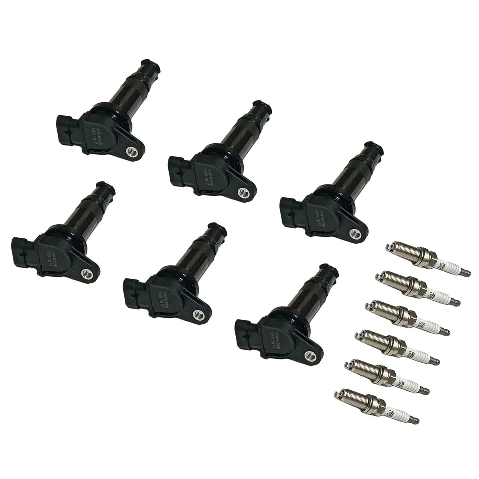 Set of 6 Ignition Coils & Spark Plugs for Hyundai Santa Fe (2007–2009)