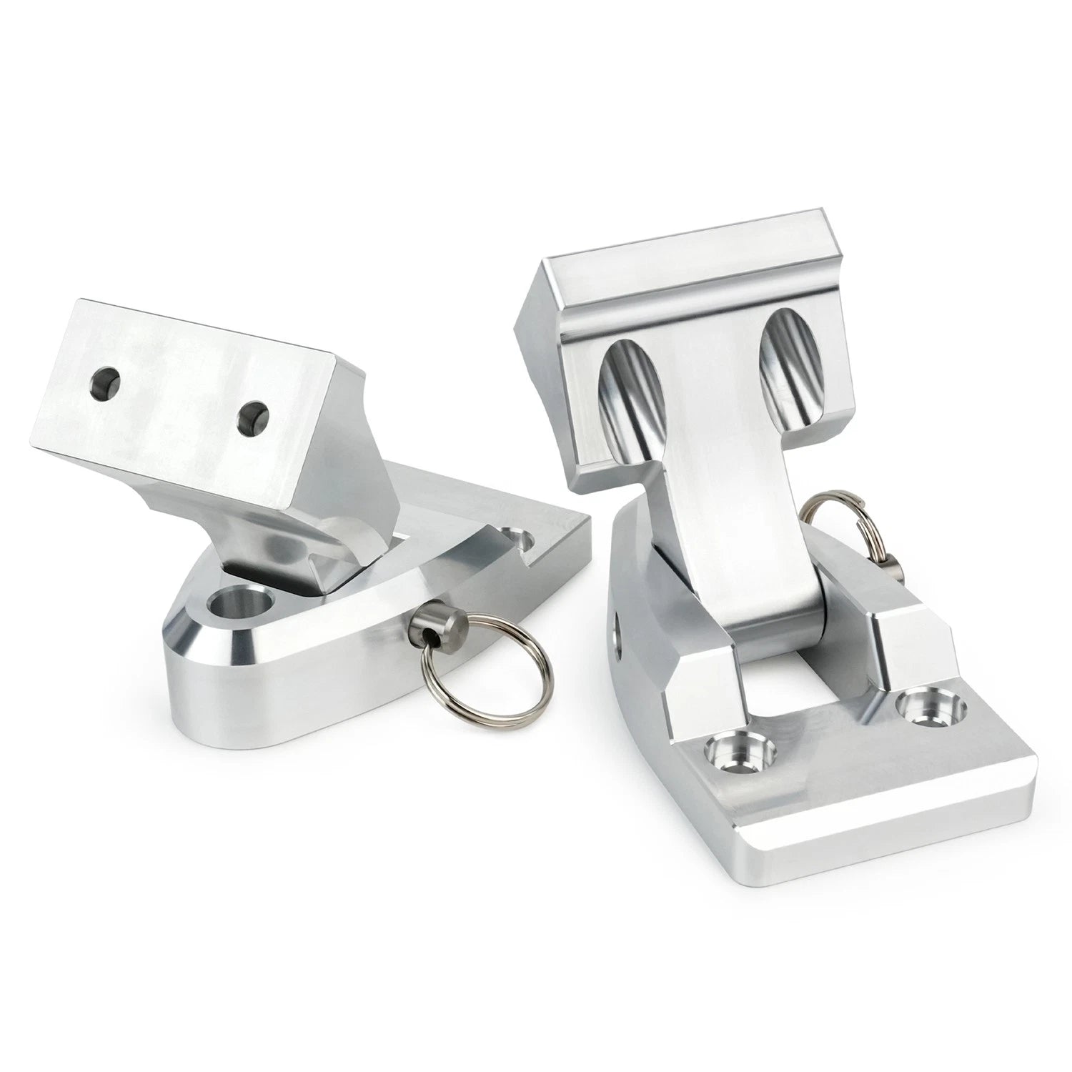 Pair Seat Hinge for Kawasaki SC Super Chicken (11047-3733-8C) Silver