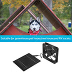 20W Solar Panel Fan for Greenhouse Pet Dog Chicken House (No Years)