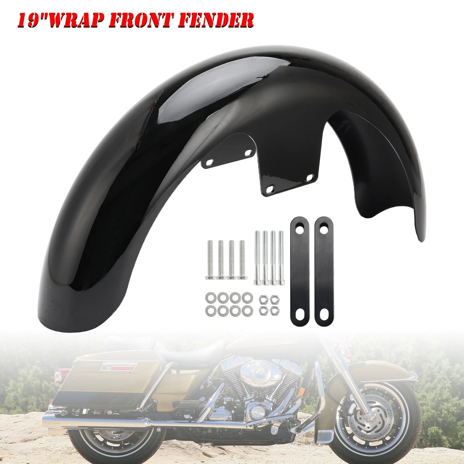 19" Wrap Front Fender ABS for Harley Touring Road Glide FLHT FLHR (2014–2023)