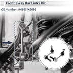 Front Stabilizer Bar Links No Bushing for Isuzu Ascender (2003) No.K6665/K6666