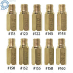 Set of 10 Main Jets for OKO KOSO PE PWK Carburetor (118-160)