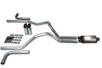 Dual Exhaust Kit for Chevy GMC 1500 (1996–1999) Stainless Muffler Slash Tips