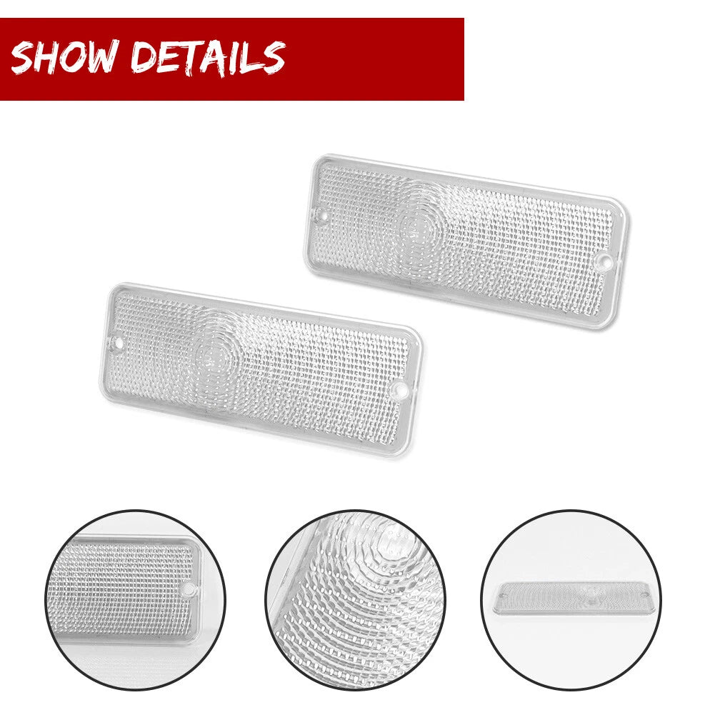 Front Bumper Clear Signal Light Lens for Ford F-100 (1974–1977)
