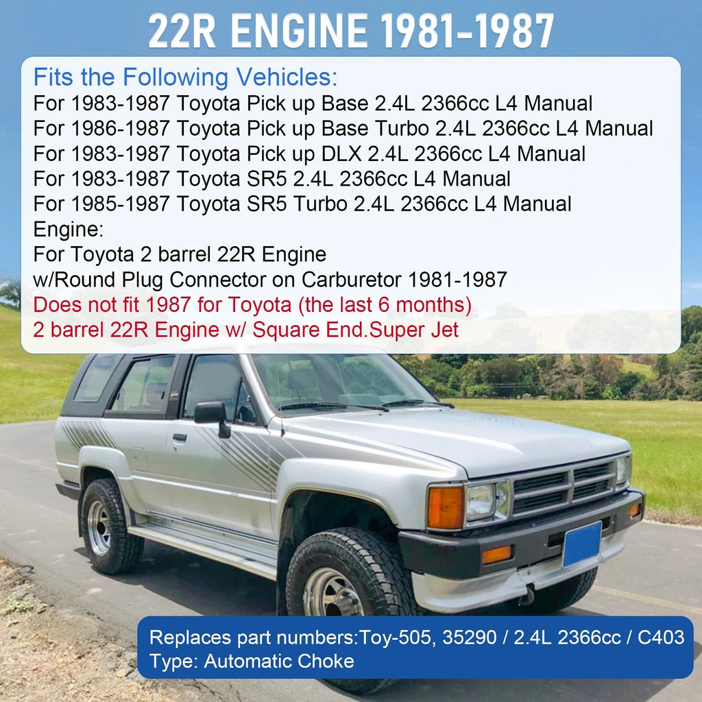Carburetor for Toyota Pickup (1981-1995)
