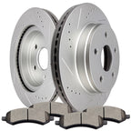 Front Ceramic Brake Pads and Rotors for Ram 1500, Chrysler Aspen