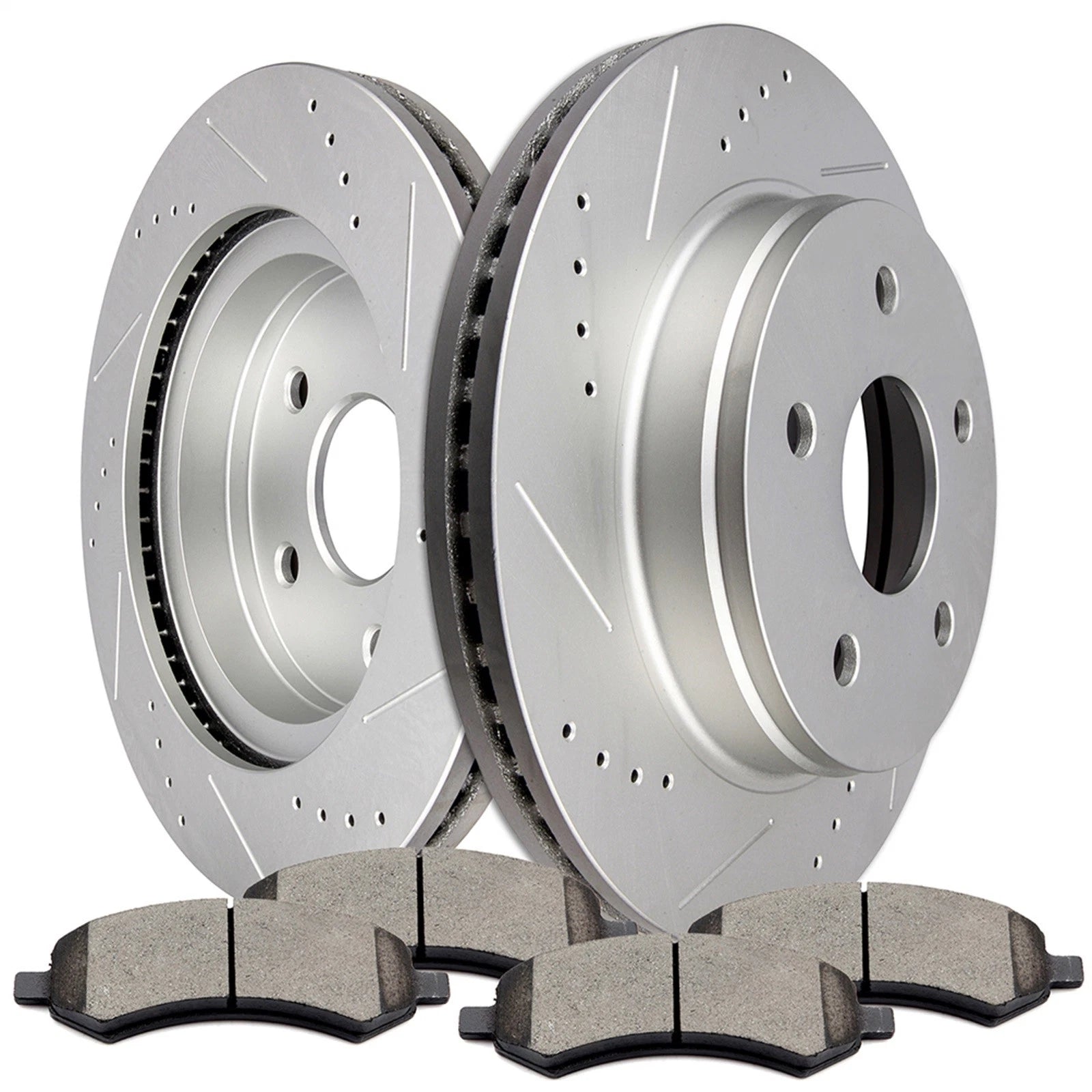 Front Ceramic Brake Pads and Rotors for Ram 1500, Chrysler Aspen