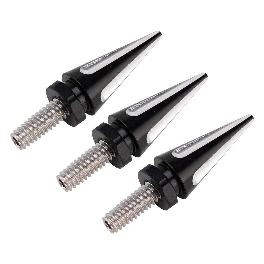 3 Pack Spike Windshield Fairing Mounting Bolts Black for Harley Touring (1996–2013)