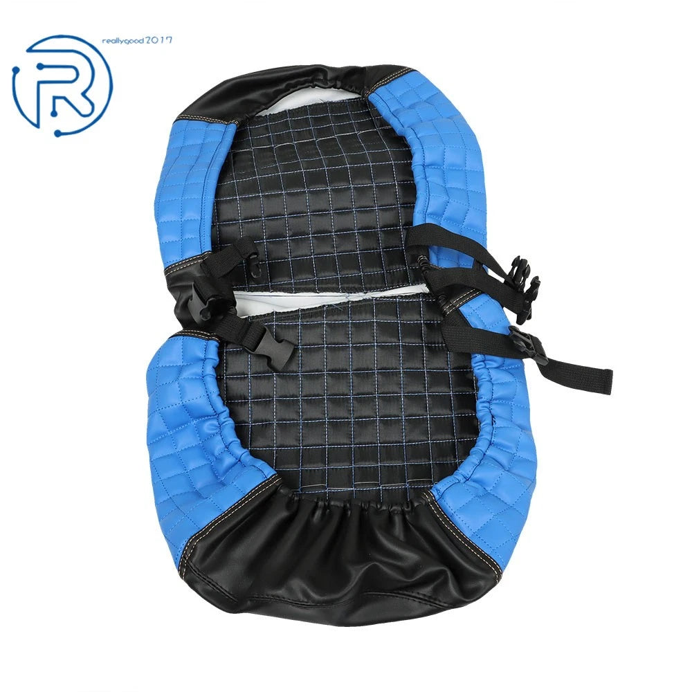 Set of 2 Blue Vinyl Front Seat Covers for Club Car DS