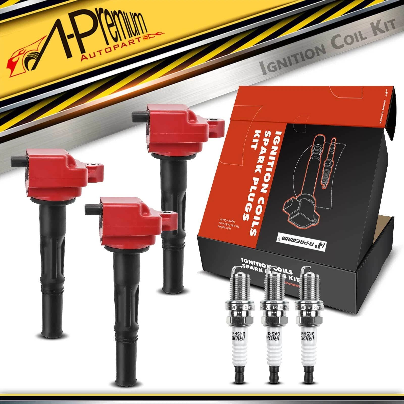 Ignition Coil and Iridium Spark Plug for Toyota Tacoma Tundra (2005–2015)