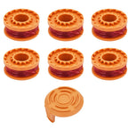 6-Pack Replacement Spool Line for WORX WA0010 Trimmer/Edger