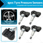 4X TPMS Tyre Pressure Sensors 52933-F2000 for Hyundai i30 i20N Elantra (2017–2023)