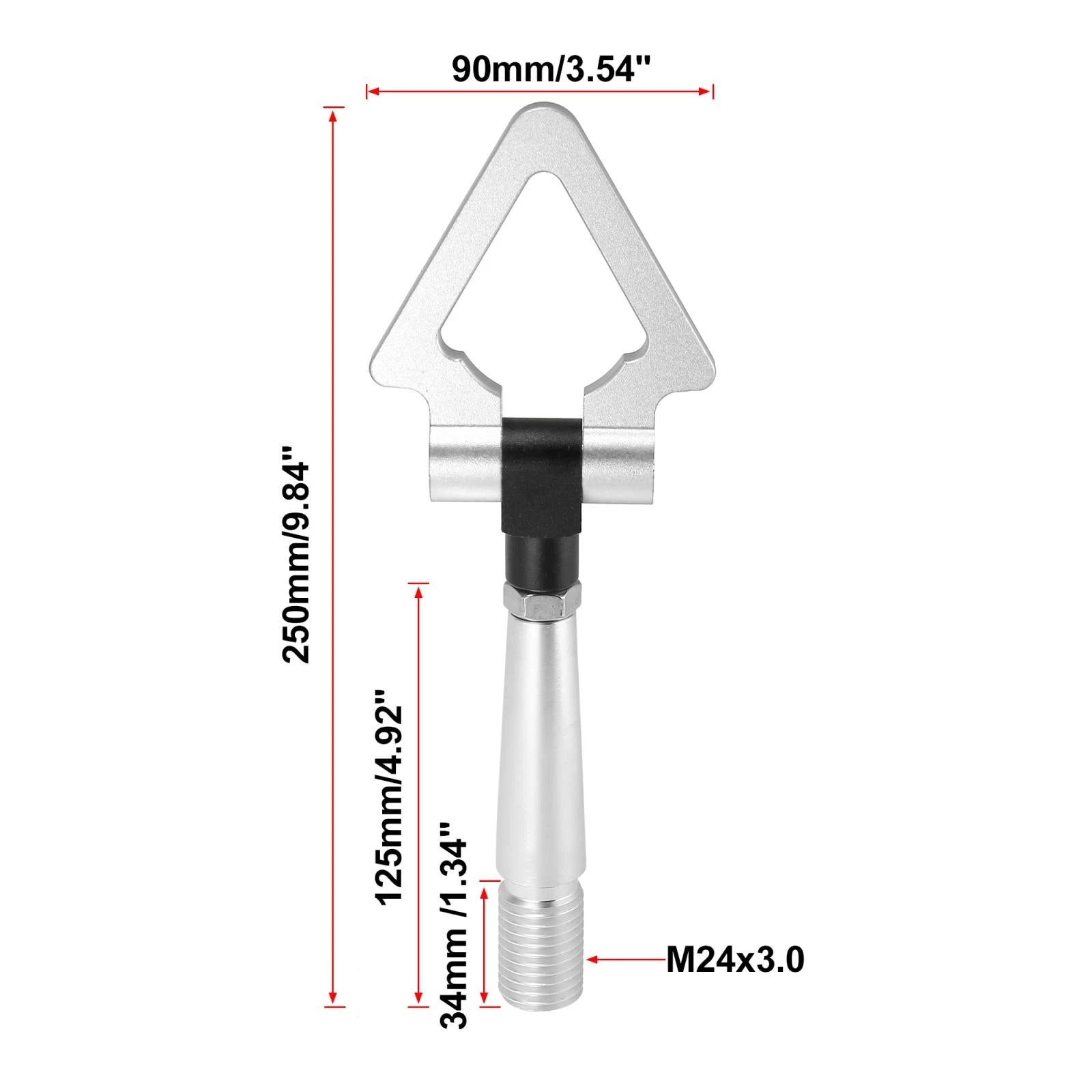 Tow Hook for Mitsubishi Lancer EVO X (2008–2015) - Silver Tone