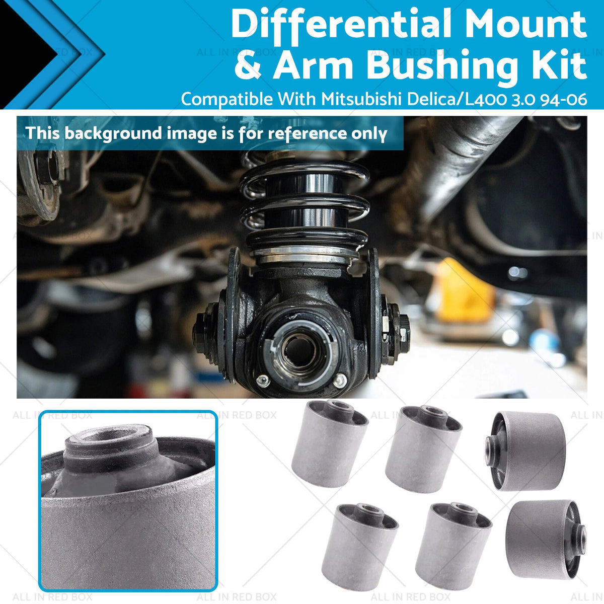 Differential & Control Arm Bushing Set for Mitsubishi Delica (1994–2006)
