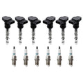 Set of 6 Ignition Coils & Denso Iridium Spark Plugs for Audi A6 Allroad (2000–2005)
