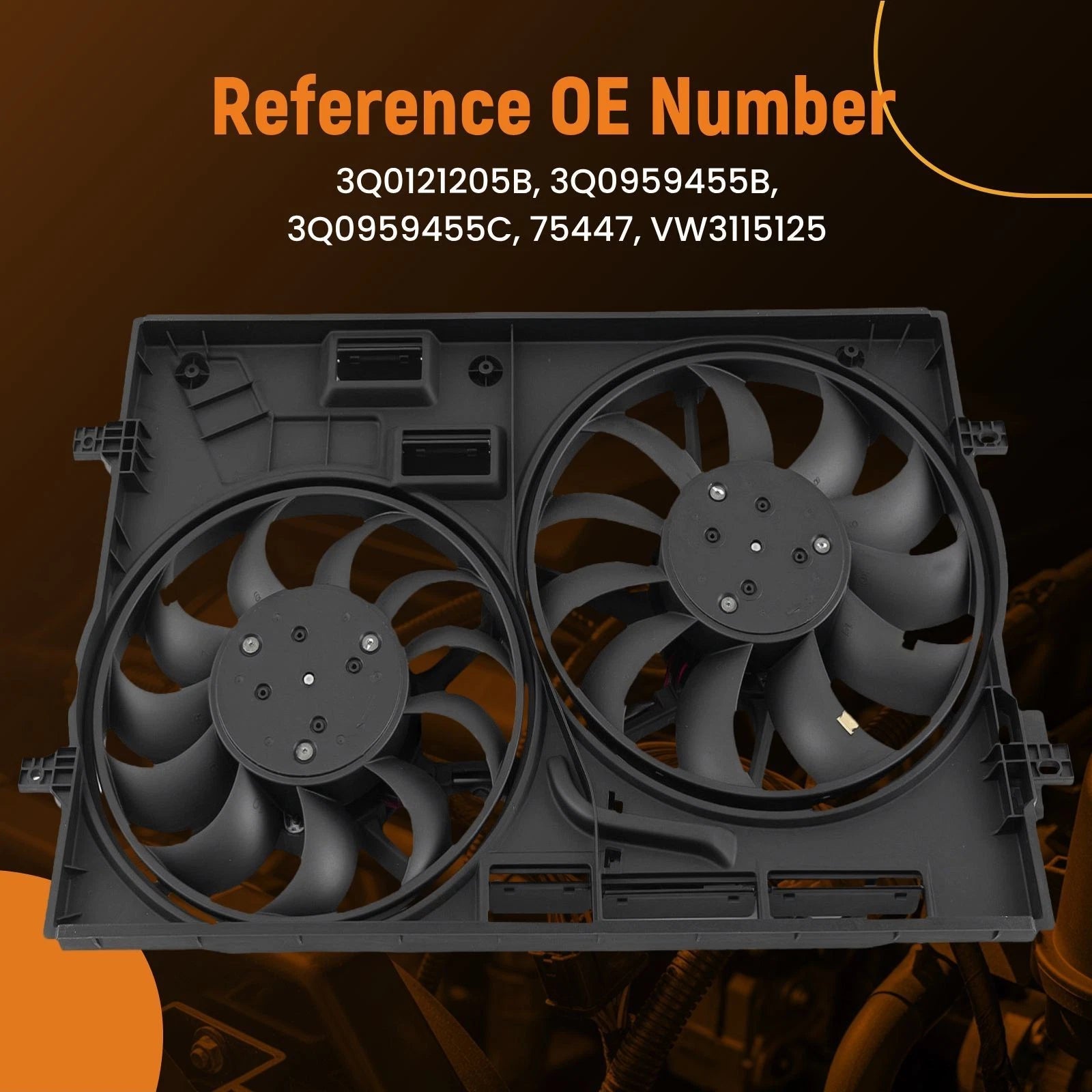 Electric Radiator Cooling Fan Assembly for Audi Q3 (2019–2021) 2.0L