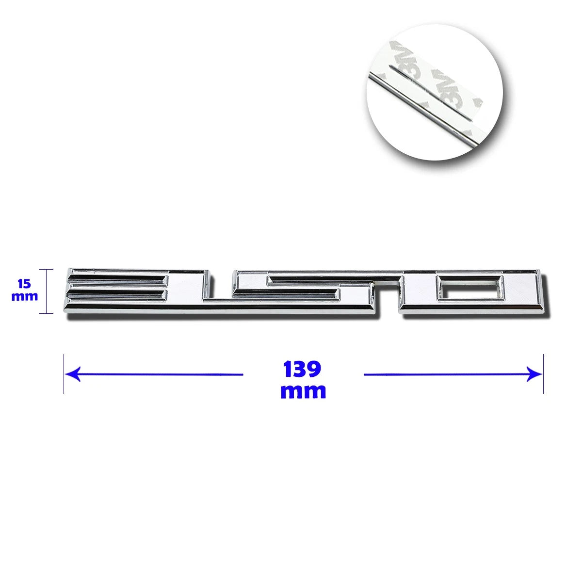 Polished Metal 3D Decal Emblem Sticker for Chevrolet Isuzu Pontiac (350)
