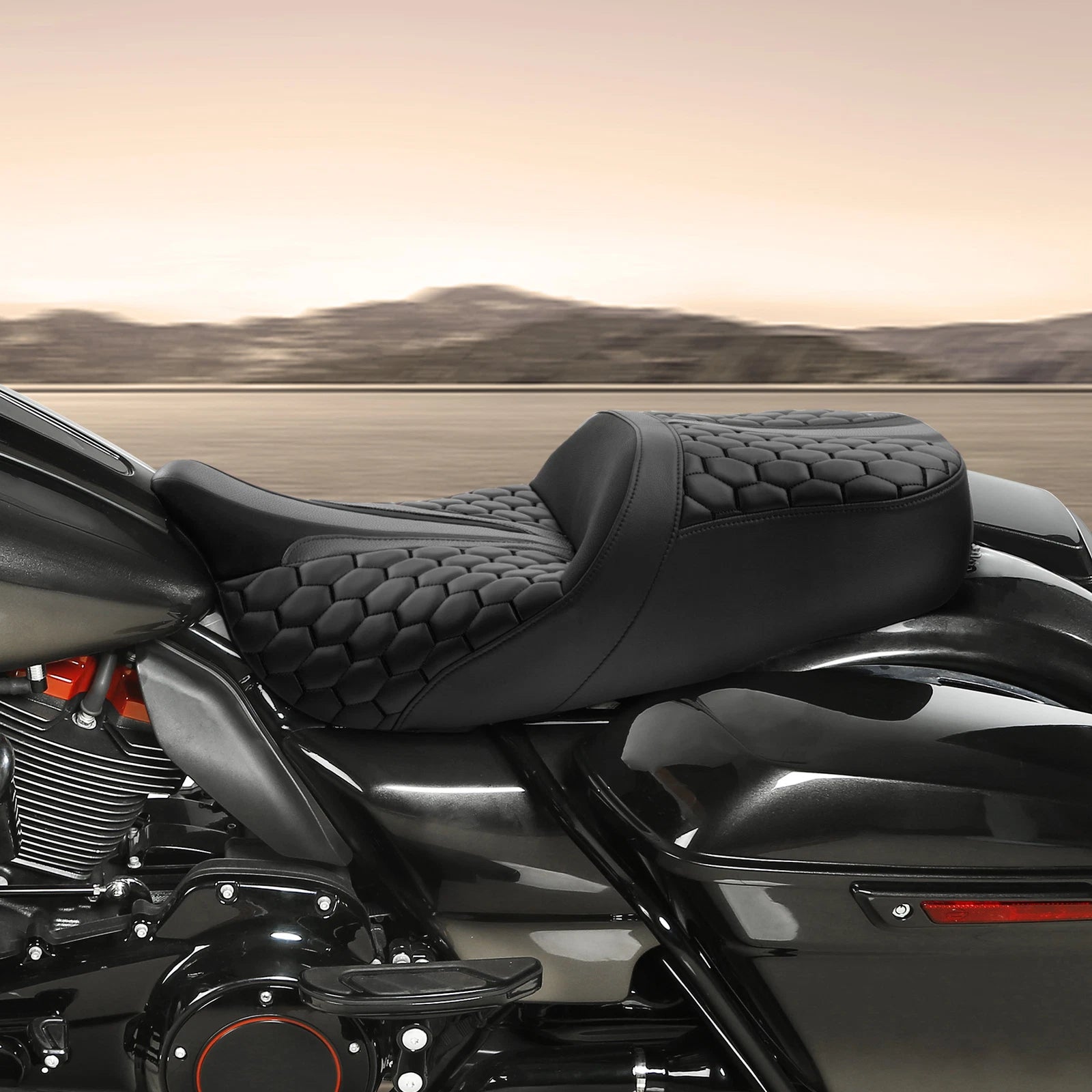 Seats for Harley Street Road Glide (2009–2023) - Black Rider