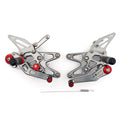 Racing Rearsets Footrest Set for Triumph Daytona 675 (2013–2017) Gray