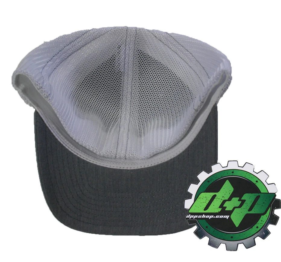 Cummins Trucker Hat for Trucks (Richardson Light Gray Denim White Mesh)