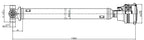 Front Driveshaft 758mm for Hummer H3 H3T (2006–2010) 25859867