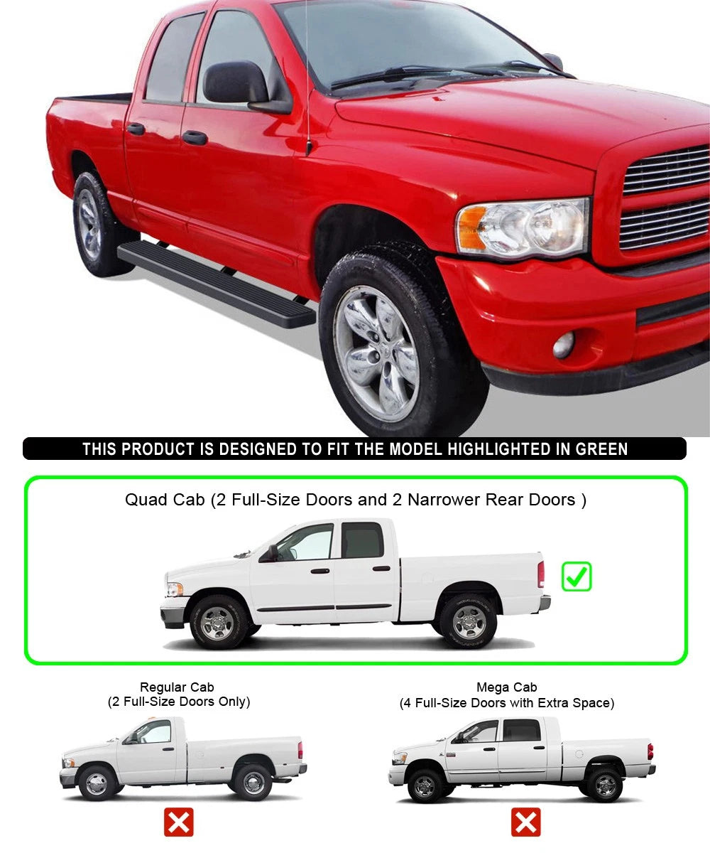 iBoard Running Boards for Dodge Ram 1500 2500 3500 (2002-2008)