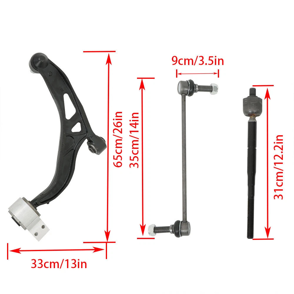Set of 4 Front Lower Control Arms for Ford Taurus Flex (2008–2019)