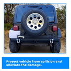 Rear Bumper with Tire Carrier & D-Ring for Jeep Wrangler (1987–2006)