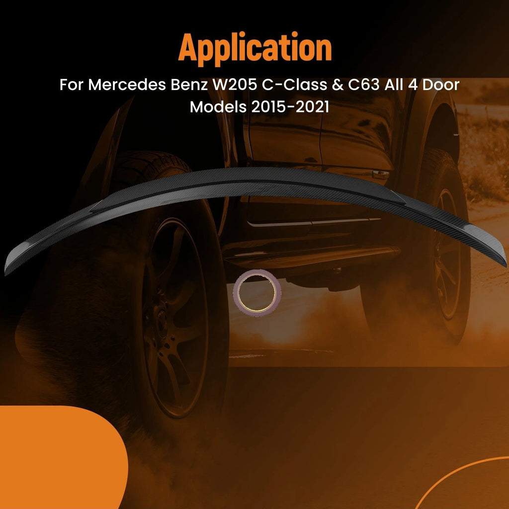 Carbon Fiber Wing Spoiler for Mercedes-Benz W205 C63 (2015–2021)