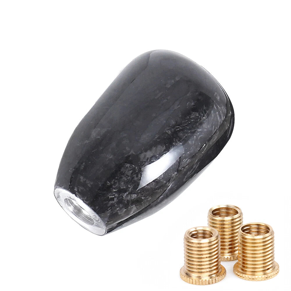 Black Forged Fiber Manual Gear Shift Knob Lever 61mm