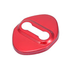 Set of 4 Door Lock Latch Striker Covers for Toyota (w/ Adhesive, Red)