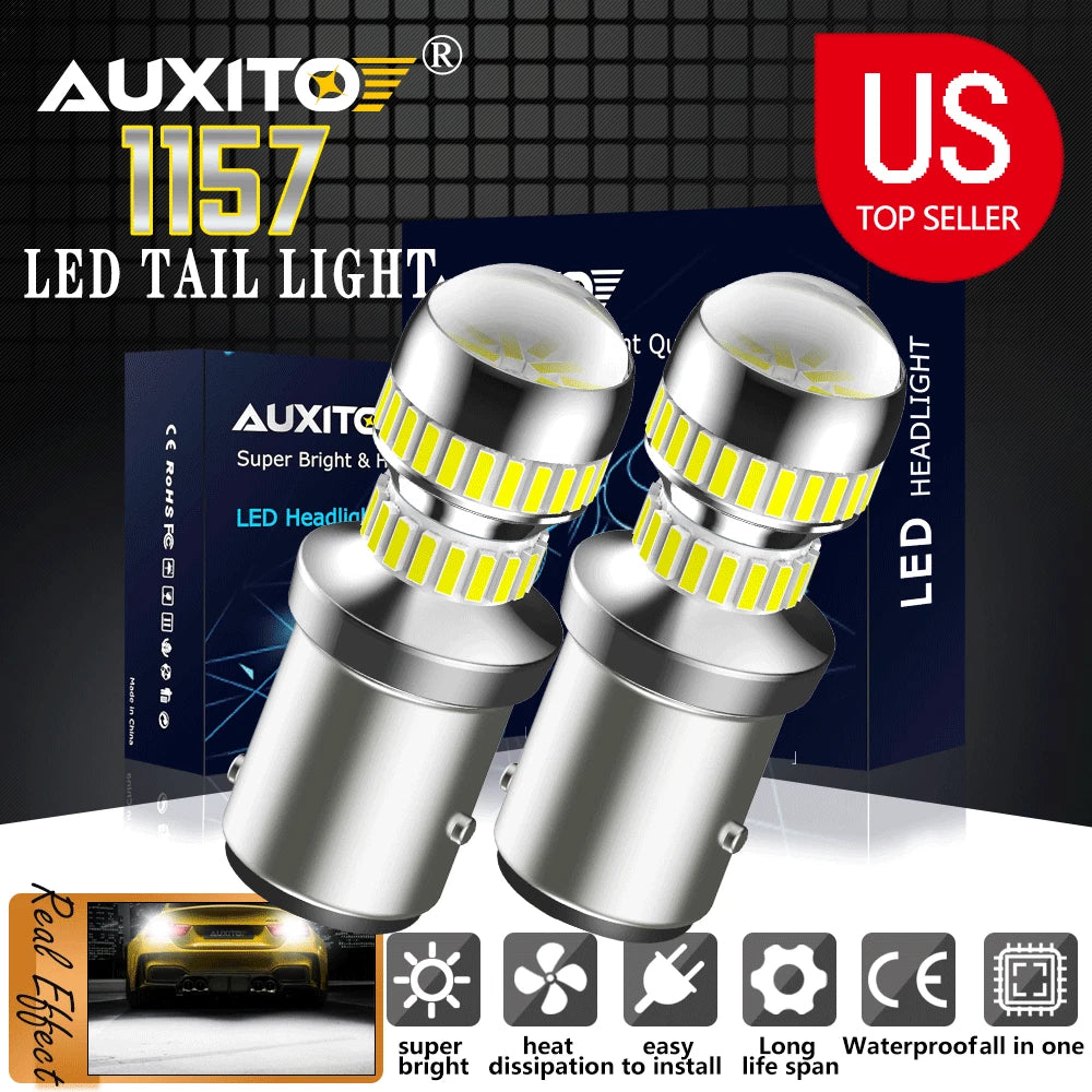 2X AUXITO LED 1157 Turn Signal Brake Reverse Light Bulbs
