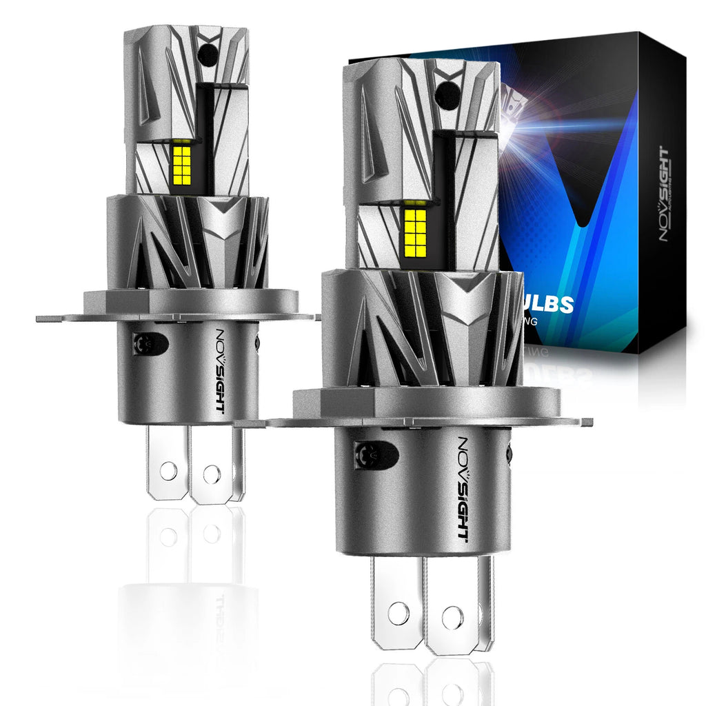 2X H4 LED Headlight Bulbs for NOVSIGHT (18000LM, 6500K, 70W)