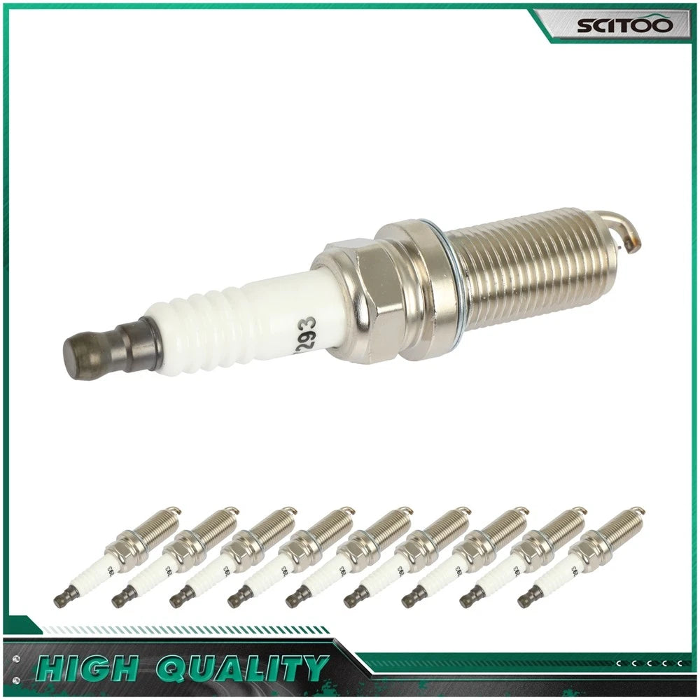 10Pcs Spark Plugs for Audi R8 V10 5.2L (2018–2020) PFR7S8G 97417