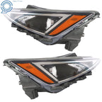 Set of 2 Headlights for Hyundai Elantra (2019–2020) Black Housing Halogen
